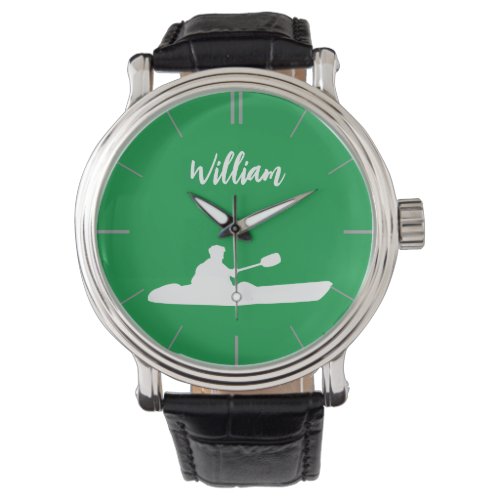 Personalized Name Kayaking Kayaker Watch