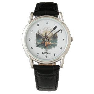 Personalized Name Kayaking Kayaker Watch