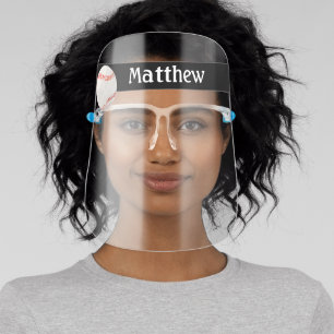 Personalized Name Kids Baseball Sports Face Shield