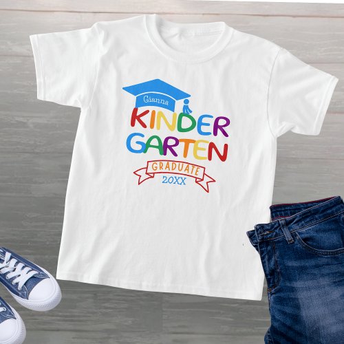 Personalized Name Kindergarten Graduation Childs T_Shirt