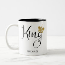 Personalized Name King with Gold Glitter Crown