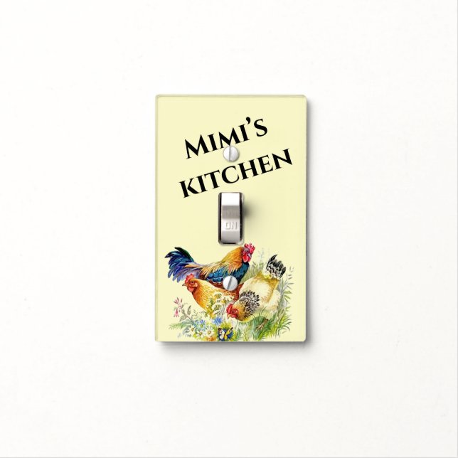 Personalized Name Kitchen Hens Light Switch Cover (In Situ)