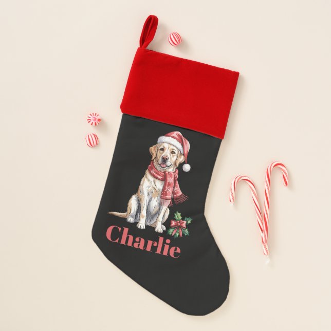 Personalized Name Labrador Retriever Christmas Christmas Stocking (Front)