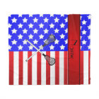 Personalized name lacrosse patriotic stars stripes
