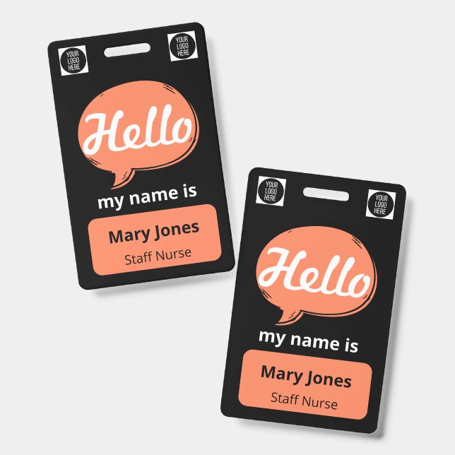 Personalized Name Lanyard | Custom Business Event  Badge (Front & Back)