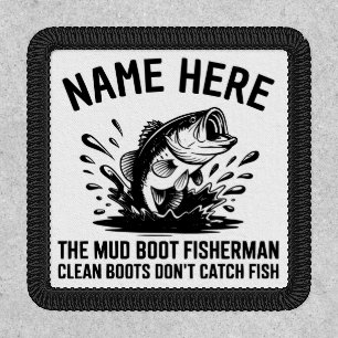 Personalized Name Largemouth Bass Fisherman Patch