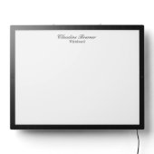 Personalized Name LED Whiteboard Sign (Lights Off)