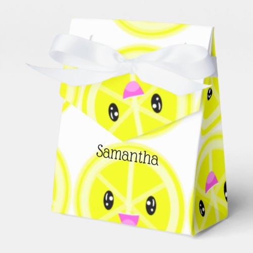 Personalized Name Lemon Cute Kawaii Lemonade Party Favor Boxes