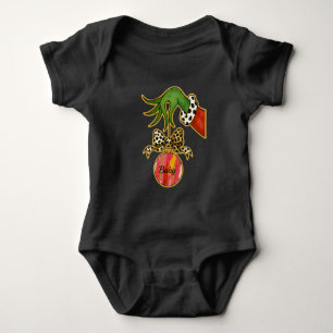 personalized Name Leopard Bow Parrot Ornament Baby Bodysuit