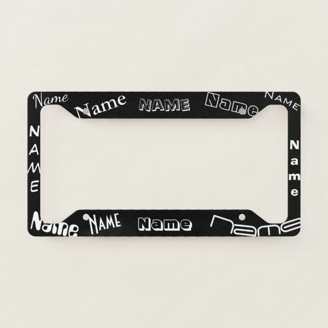 Personalized Name License Plate Frame (Front)