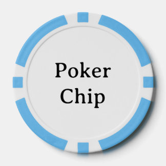 Personalized Name Light Blue Poker Chip