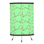 Personalized name light green hockey pattern tripod lamp (Back)
