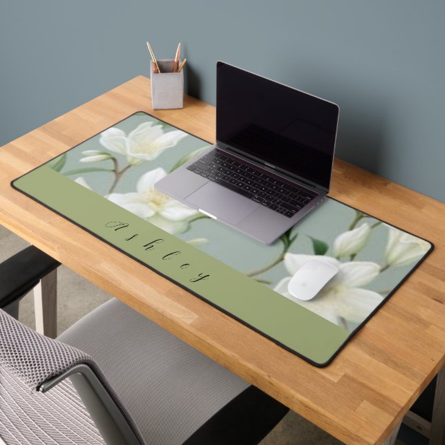 Personalized name Lily of the valley Desk Mat (Office 2)