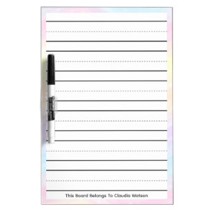 Personalized Name Lined Dry Erase Board
