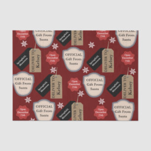 Personalized Name & Location Official Santa Tissue Paper