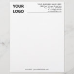 Personalized Name Logo Address Info Letterhead<br><div class="desc">Custom Colors and Font - Your Business Office Letterhead with Logo - Add Your Logo - Image / Business Name - Company / Address - Contact Information - Resize and move or remove and add elements / image with customization tool. Choose / add your favorite elements and text colors /...</div>