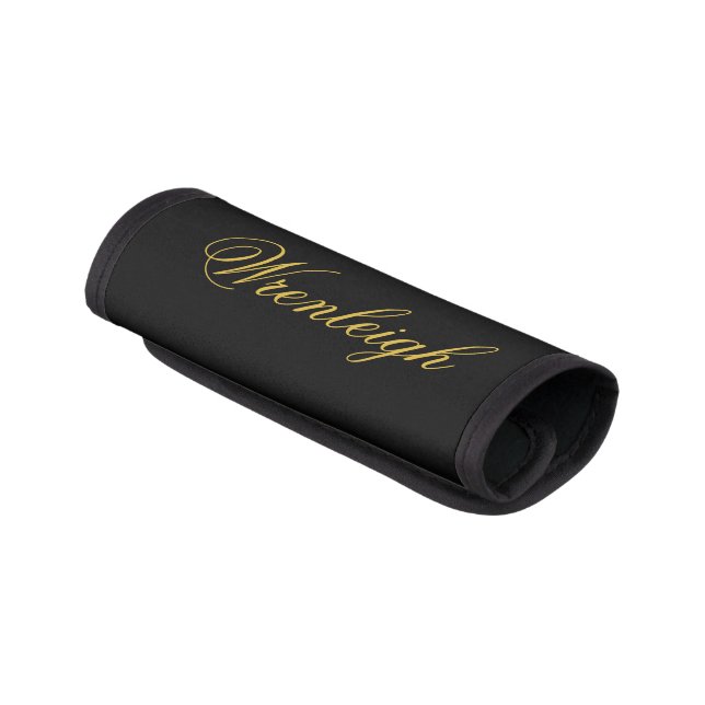 Personalized Name Luggage Handle Wrap Travel Acces (Angled)