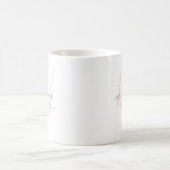 personalized name . M monogram white Coffee Mug (Center)