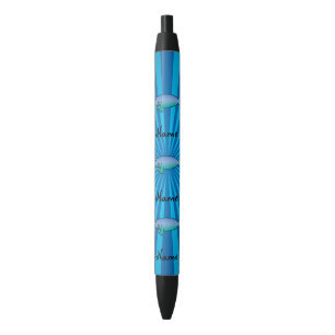 Personalized name manatee blue sunburst pen
