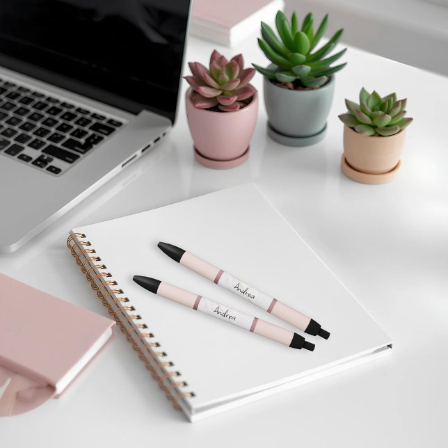 Personalized Name Marble Rose Gold Pink Pen (Creator Uploaded)