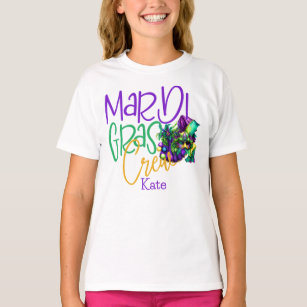 Personalized Name Mardi Gras Crew  T-Shirt