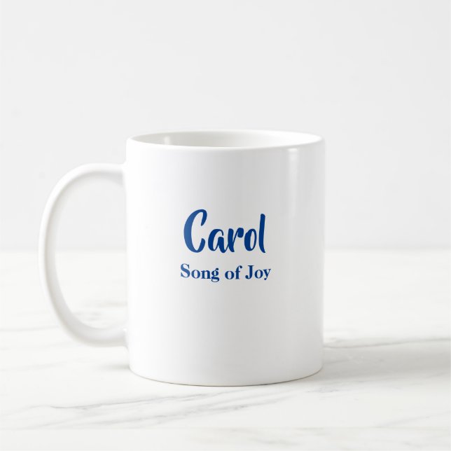 Personalized Name Meaning Name Carol Mug (Left)