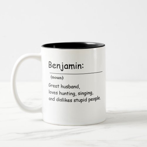 Personalized Name Meaning With Definition Two_Tone Coffee Mug