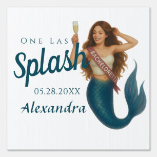 Personalized Name Mermaid Bachelorette Sign