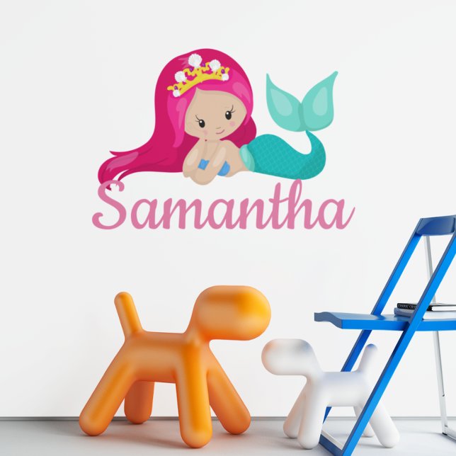 Personalized Name Mermaid Child Room  Wall Decal (Creator Uploaded)