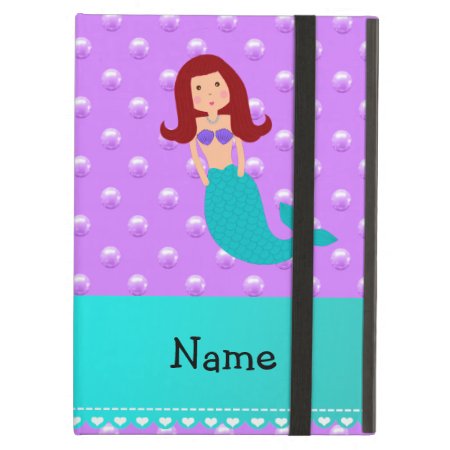 Personalized Name Mermaid Purple Pearls Ipad Air Cover