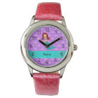 Personalized name mermaid purple pearls