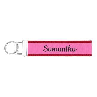 Personalized Name Message Designer Customized Wrist Keychain