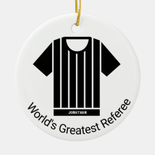 Personalized Name Message Referee Ornament