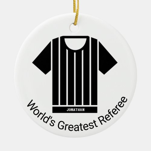 Personalized Name Message Referee Ornament
