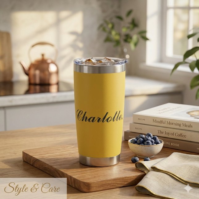 Personalized Name Metallic Gold Custom Insulated Tumbler (Personalized Name Metallic Gold Custom Insulated Tumbler)
