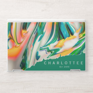 Personalized Name Modern Abstract Pattern HP Laptop Skin