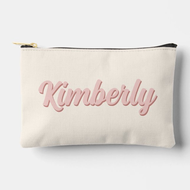 Personalized Name Modern and Elegant Accessory Pouch (Front)