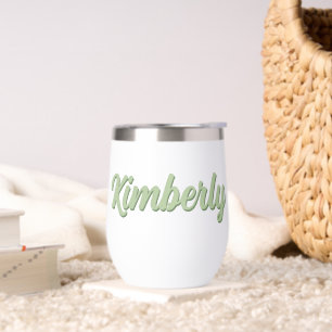 Personalized Name Modern and Elegant Thermal Wine Tumbler
