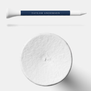 Personalized Name Modern Blue Customized Golf Tees