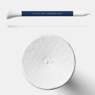 Personalized Name Modern Blue Customized Golf Tees