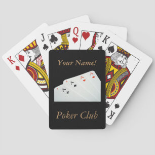 Personalized Name Modern Bridge Custom Poker Cards