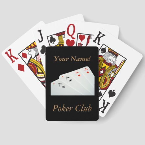 Personalized Name Modern Bridge Custom Poker Jumbo Poker Cards