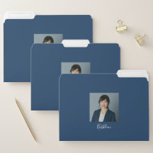 Personalized Name Modern Elegant File Folder