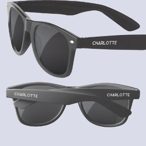 Personalized Name Modern Font Sunglasses