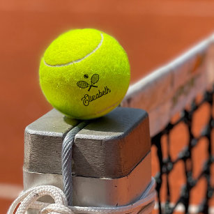 Personalized Name Modern Handwriting Tennis Balls