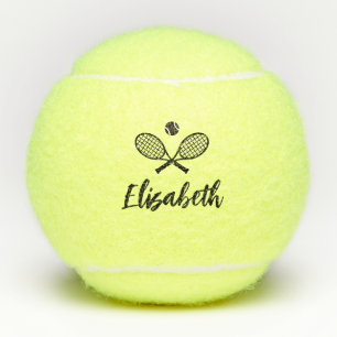 Personalized Name Modern Handwriting Tennis Balls