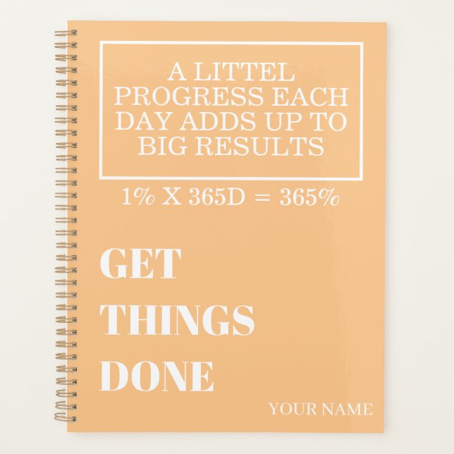 PERSONALIZED NAME MODERN MINIMAL GET THINGS DONE PLANNER (Front)