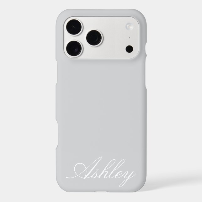 Personalized Name Modern Minimal Monogram Elegant  iPhone Case (Back)