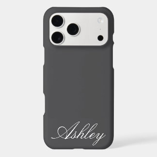 Personalized Name Modern Minimal Monogram Elegant iPhone 17 Pro Max Case