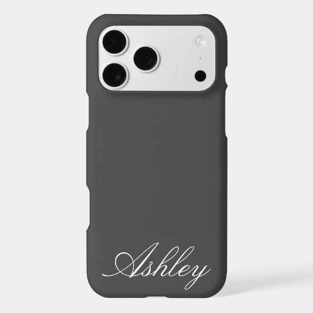 Personalized Name Modern Minimal Monogram Elegant  iPhone Case (Back)
